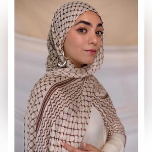 Brown Vela Keffiya Hijab